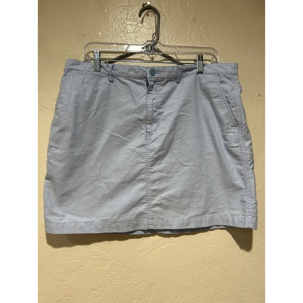Ralph Lauren Sport Womens 14 Light Blue Oxford Cotton Mini Skirt Preppy‎ Golf